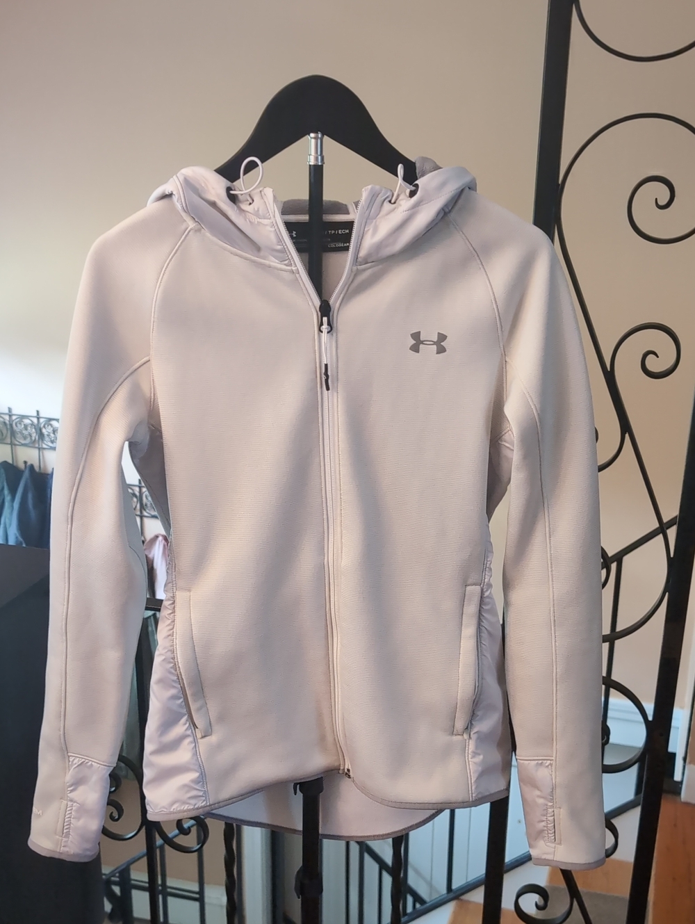 Under Armour ColdGear Storm Sherpa Full Zip Hoodie Jacket Grey XS